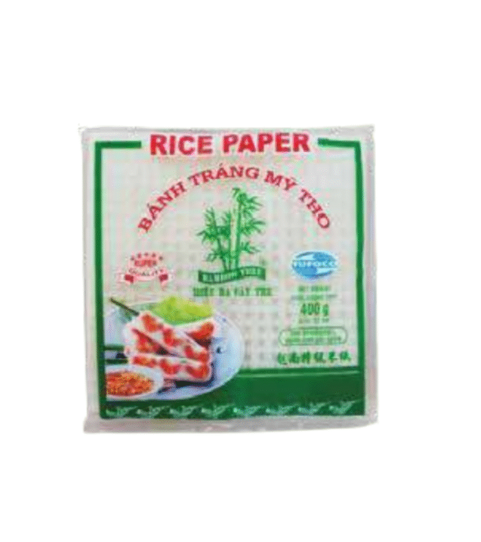 Galettes de Riz Carrées Spring Roll – 22 cm – 400 g – Lot de 44 unités – Image 1